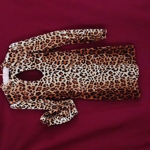Silence + Noise Velvet Animal Print Dress Small